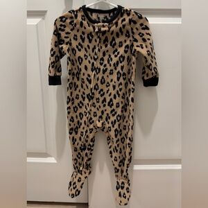 Carter's Tan and Black Leopard Print Footie